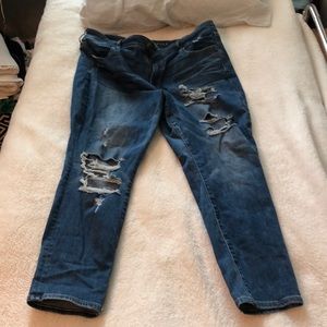 American eagle high wasted ripped jeggings